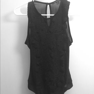 Mesh bodysuit with flowers